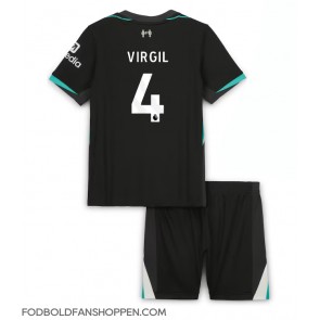 Liverpool Virgil van Dijk #4 Udebanetrøje Børn 2024-25 Kortærmet (+ Korte bukser)